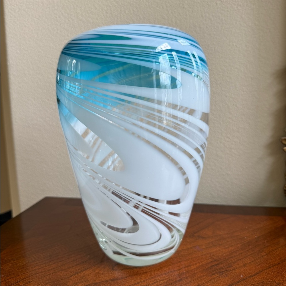 Elegant Swirled blown Glass Vase